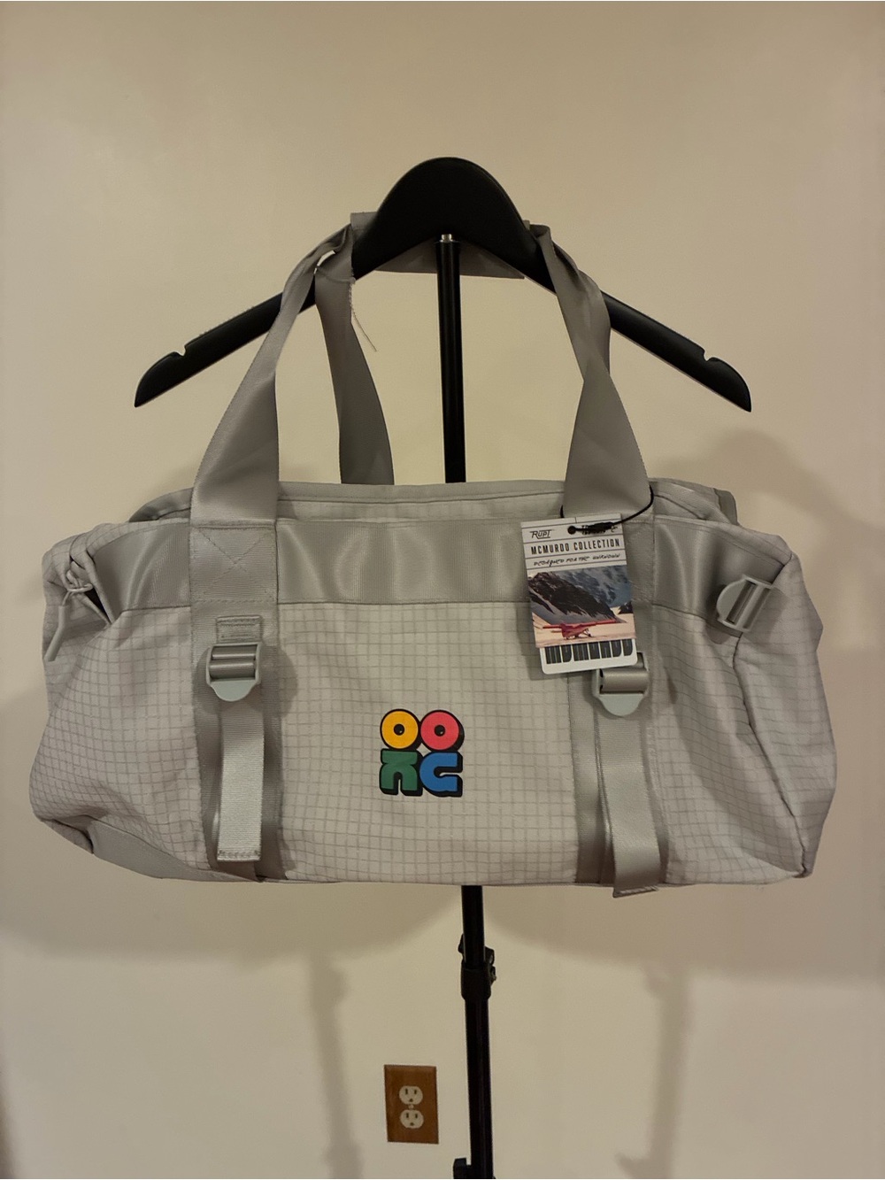 Rupt McMurdo Collection 40L Convertible Duffle Backpack Weekender Gym Bag Gray
